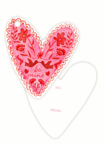 Be Mine Heart Gift Tag