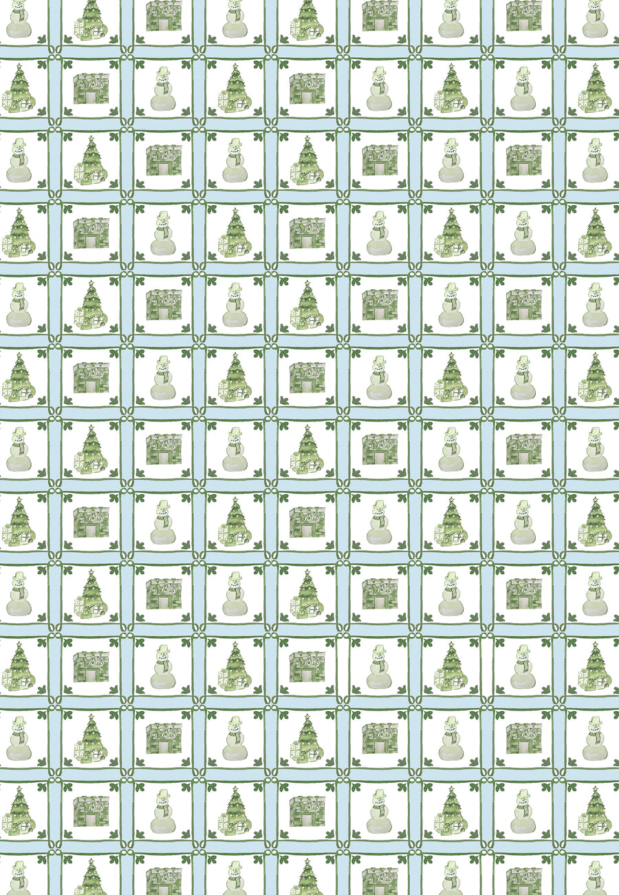 Christmas Tile Wrapping Paper