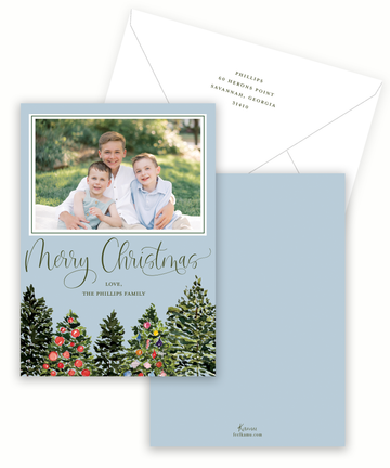 Christmas Tree Bordered Holiday Card