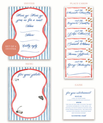 Founding Father's Dinner Party Packet
