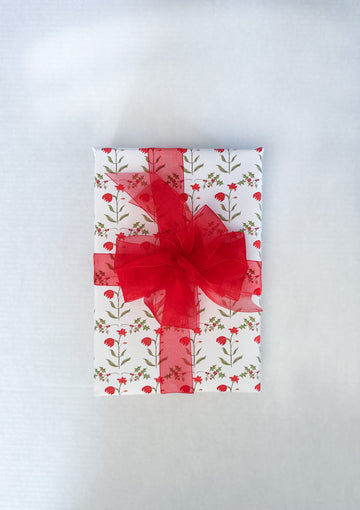 Floral Holly Wrapping Paper