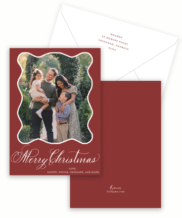 Merry Christmas Red Holiday Card