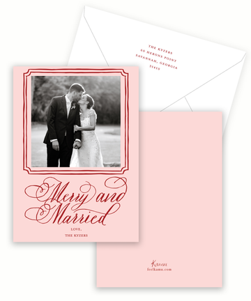 Merry and Married Holiday Card