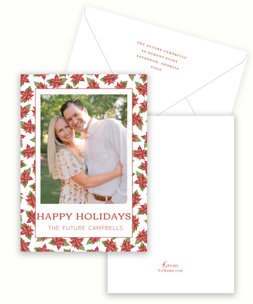 Poinsettia Filled Holiday Card
