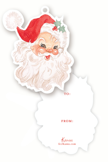 Santa Shape Gift Tags