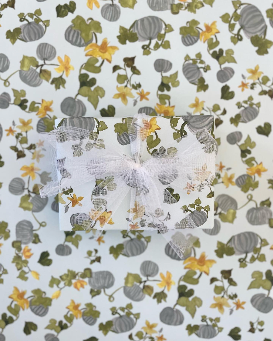 Pumpkin Vines Wrapping Paper
