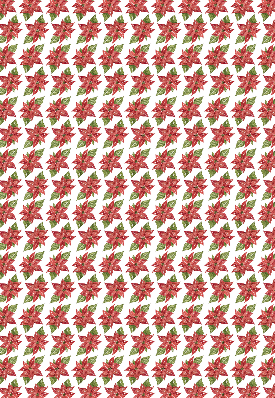 Poinsettias Wrapping Paper