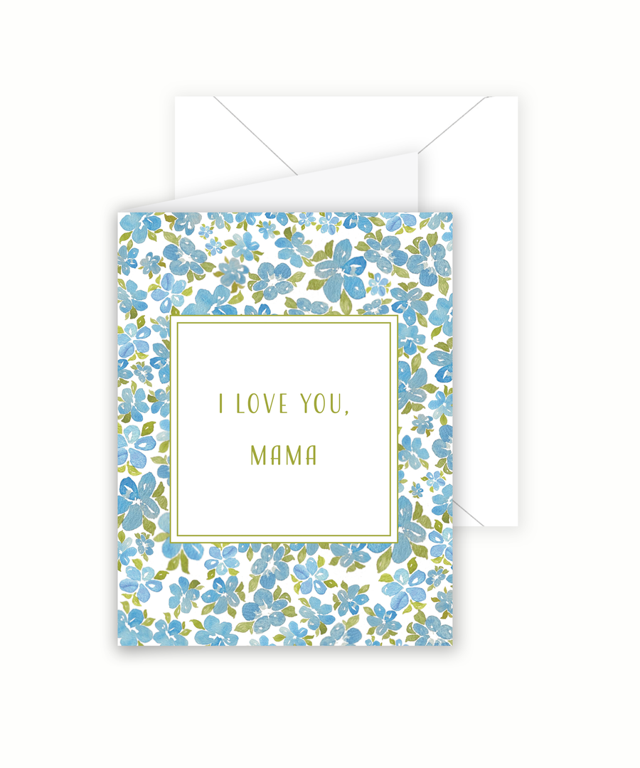 Blue Floral Mother's Day Greeting Card