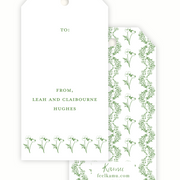 Delphinium and Poppy Bordered Gift Tags
