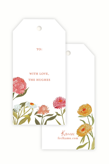 Straw Flower Gift Tags