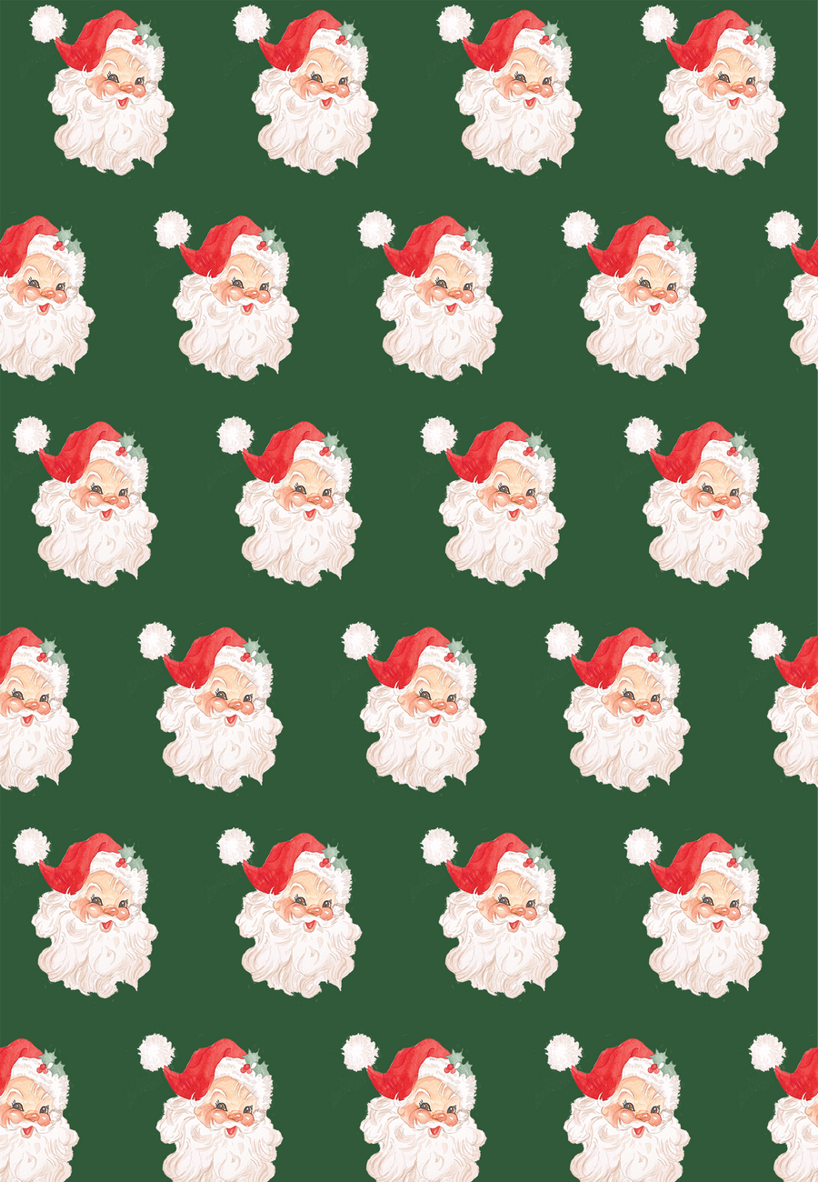 Vintage wrapping paper :: santa